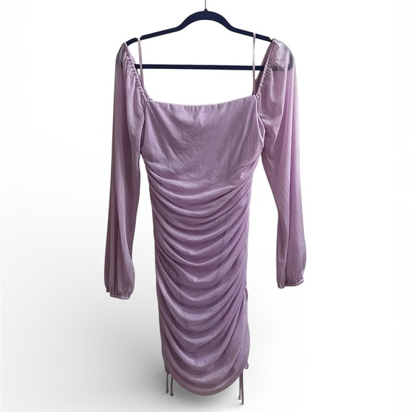 Jump Apparel Ruched Shimmer Mini Dress - Picture 8 of 8